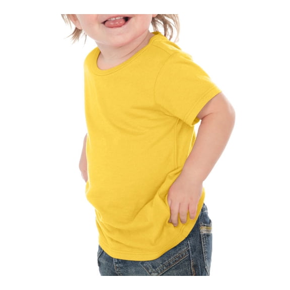Kavio! Unisex Infants Crew Neck Short Sleeve Tee Yellow 24M