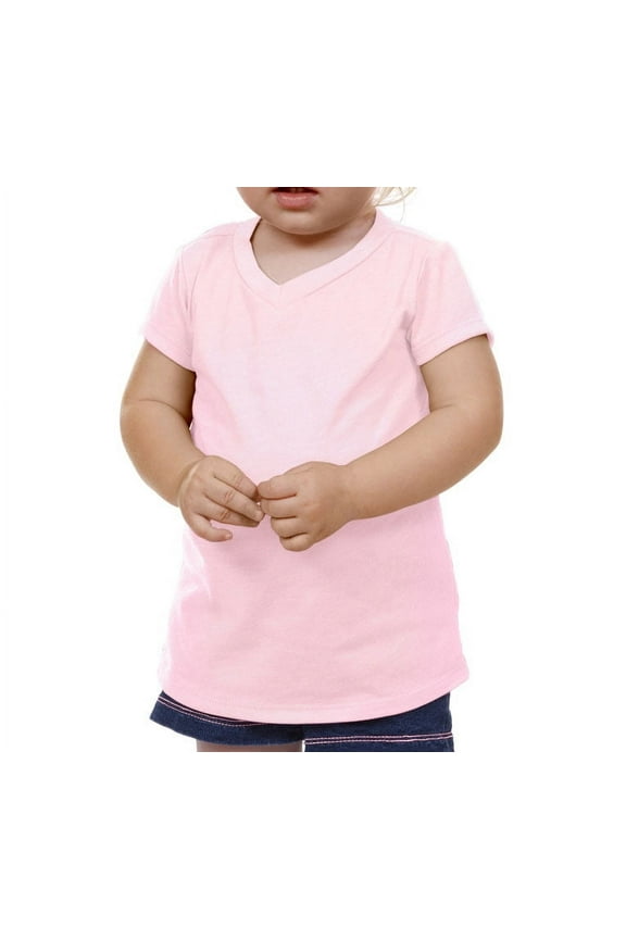 ! Unisex Infants V Neck Short Sleeve Baby Pink 12M