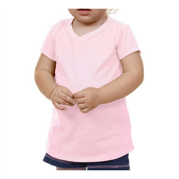 Kavio! Unisex Infants V Neck Short Sleeve Baby Pink 18M