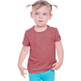 thumbnail image 1 of Kavio Infants Crew Neck Short Sleeve Slub Tee IJS0683 - Light Heather Cardinal - 12 Months, 1 of 1