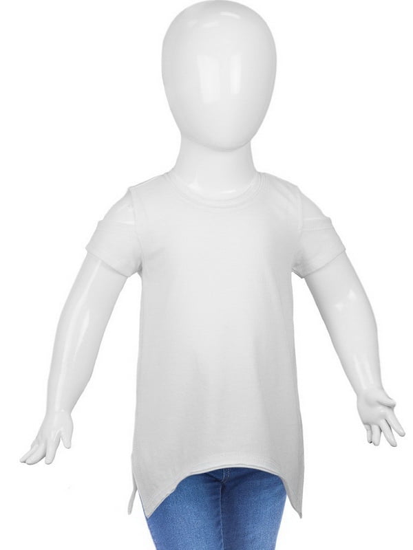 Kavio Infants Raw Edge Scoop Neck Sheer Jersey Cold Shoulder Style