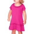 thumbnail image 1 of Kavio! Infants Sunflower Short Sleeve Dress Hot Pink 18M, 1 of 4