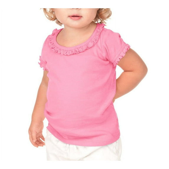 Kavio Infants Sunflower Short Sleeve Top I1C0558 - Bubblegum Pink - 24 Months