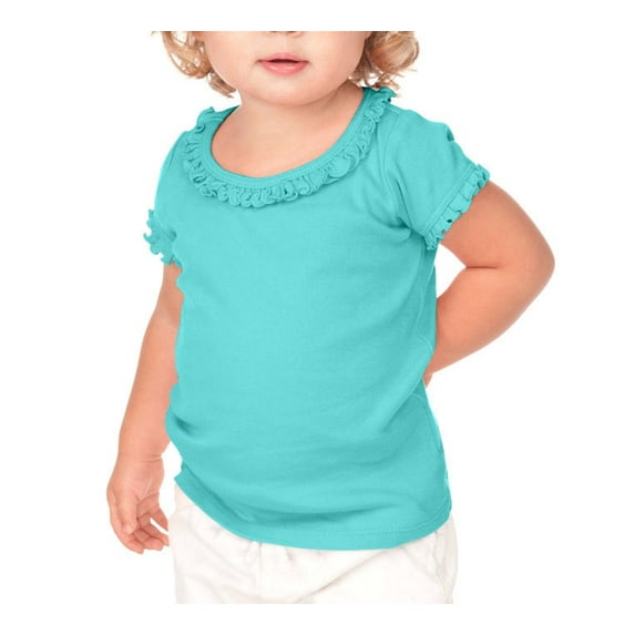 Kavio Infants Sunflower Short Sleeve Top I1C0558 - Caribbean Blue - 12 Months
