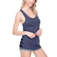 thumbnail image 1 of Kavio Juniors Sheer Jersey Contrast Striped Knot-Back Tank - JJP0628, 1 of 2
