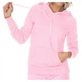 thumbnail image 1 of Kavio! Junior Raw Edge Raglan Long Sleeve Pullover Hoodie Baby Pink L, 1 of 2