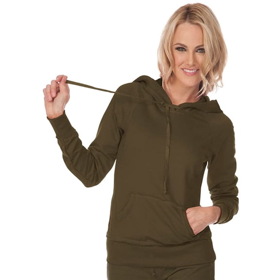 Kavio Junior Raw Edge Raglan Long Sleeve Pullover Hoodie