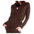 thumbnail image 1 of Kavio Junior Raw Edge Regular Zip Hoodie Jacket JFP0426 - Brown - X-Large, 1 of 1