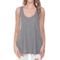 thumbnail image 1 of Kavio! Junior Sheer Jersey Scoop Neck Flowy Tank Dark Heather Gray S, 1 of 1