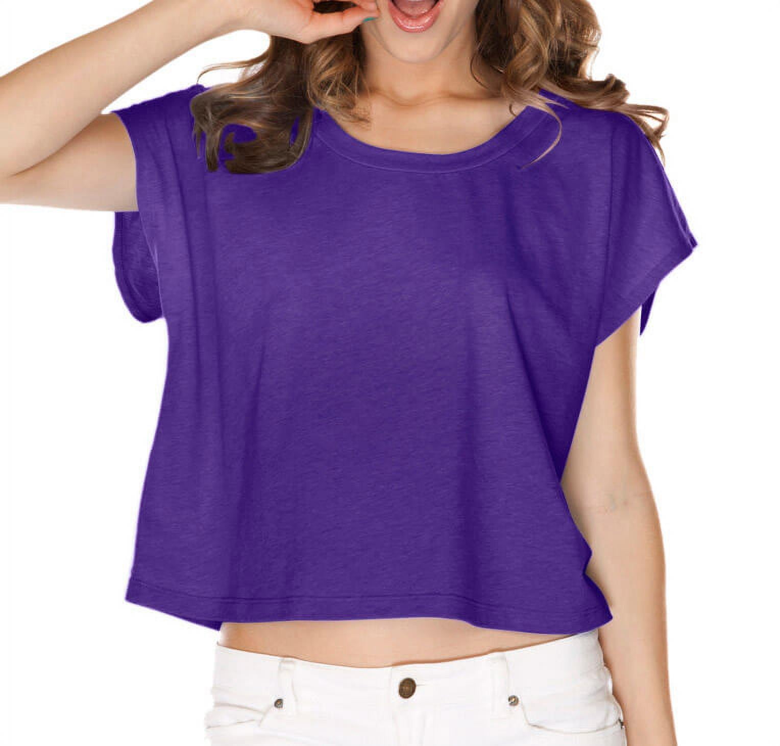 Kavio! Juniors Jersey Boxy Crop Tee Grape XL