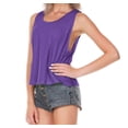 thumbnail image 1 of Kavio! Juniors Jersey Scoop Neck Boxy Crop Tank Grape S, 1 of 2