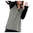 thumbnail image 1 of Kavio Juniors Raglan High-Low V-Neck Long Slv Hoodie JJP0632 - Dark Heather Gray/Black - X-Large, 1 of 1