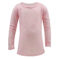 thumbnail image 1 of Kavio! Little Girls 3-6X Burnout Twisted Crew Neck Long Sleeve Baby Pink 6X, 1 of 3