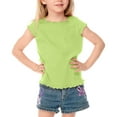 thumbnail image 1 of Kavio! Little Girls 3-6X Lettuce Edge Scoop Neck Cap Sleeve Top Lime 3, 1 of 3