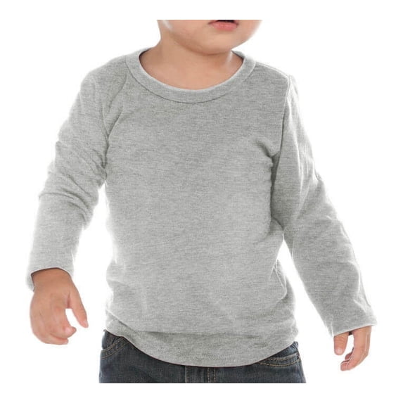 Kavio! Unisex Infants Baby Crew Neck Long Sleeve T-Shirts Heather Gray 6M