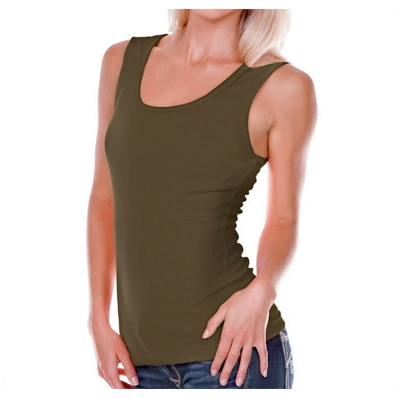 Kavio Women Double Rolling Raw Edge Tank - W2C0350
