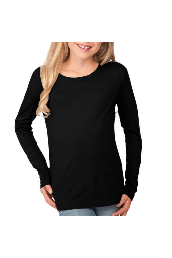 Youth Crew Neck L/S Top, Style YJC0264