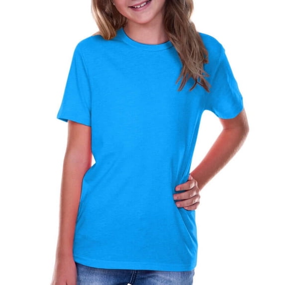 Kavio! Youth Crew Neck Short Sleeve Tee Jersey CVC.(Replaces 0263) Island Blue XL