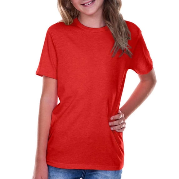 Kavio! Youth Crew Neck Short Sleeve Tee Red S