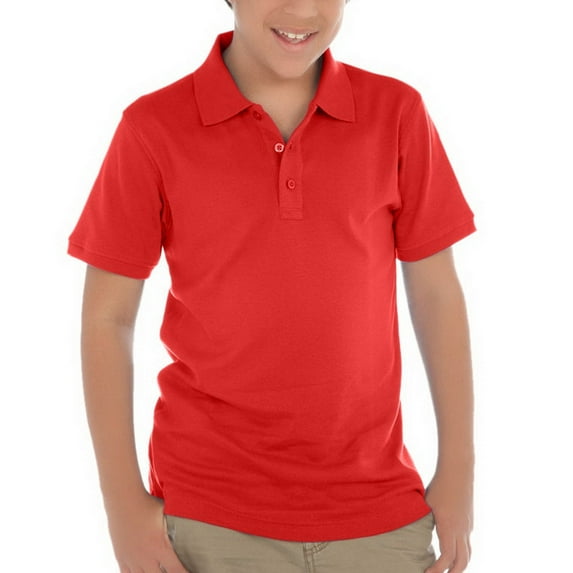 Kavio Youth Short Sleeve Polo Shirt Y1C0323 - Red - Small