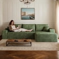 thumbnail image 1 of CKEASEAN 107" Oversized Boneless Couch with Right L-Shape Chaise, Modern Modular Sectional Sofa with Deep Seat, No Assembly Required, Cloud Sectional Couch, Corduroy Fabric, 1 of 10