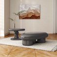 thumbnail image 1 of Kavren Modern Oval Glossy 2-Piece Coffee Table Set, Dark Gray, 1 of 15