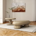 thumbnail image 1 of Kavren Modern Oval Glossy 2-Piece Coffee Table Set, Light Brown, 1 of 15