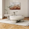 thumbnail image 1 of Kavren Modern Oval Glossy 3-Piece Coffee Table Set, Ivory, 1 of 15
