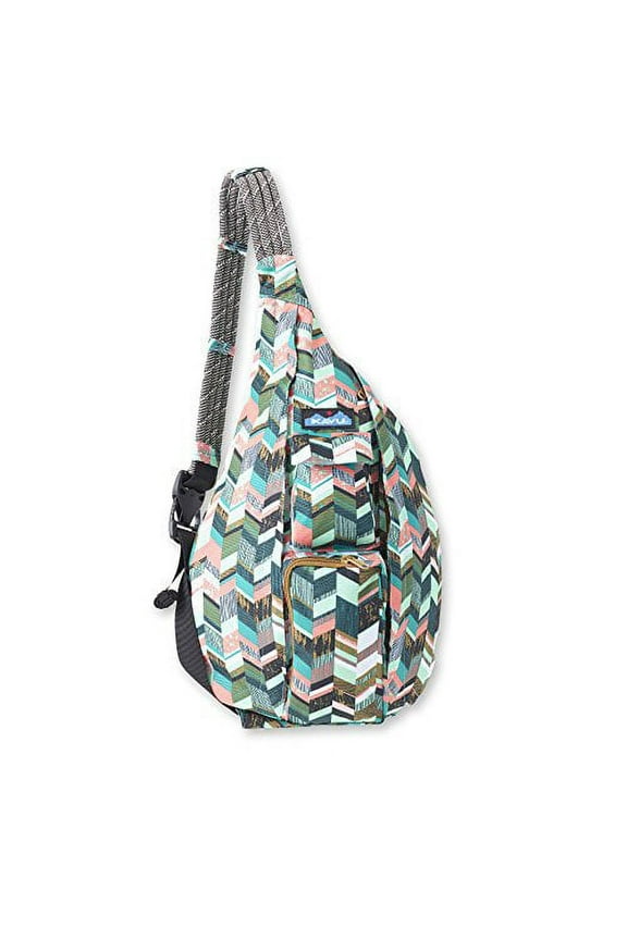 Womens Rope Sling Bag Coastal Blocks