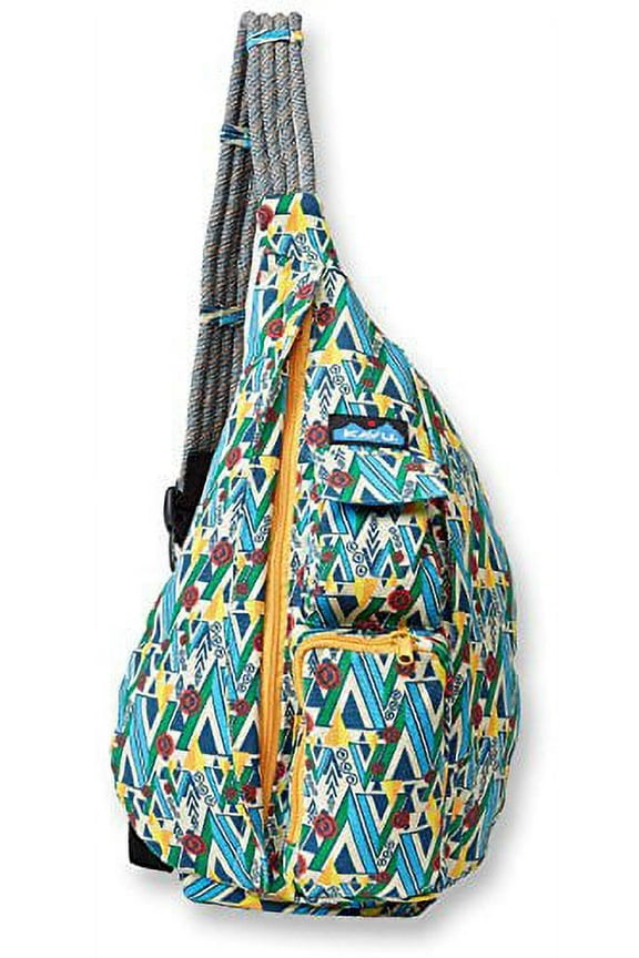 by Kavu Unisex Adjustable Rope Bag, Woodland Art, 12oz Cotton Canvas, Messenger Bag