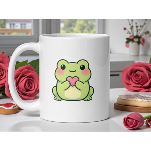 KawaI1I Frog Mug VaL1entine's Day Coffee Cup