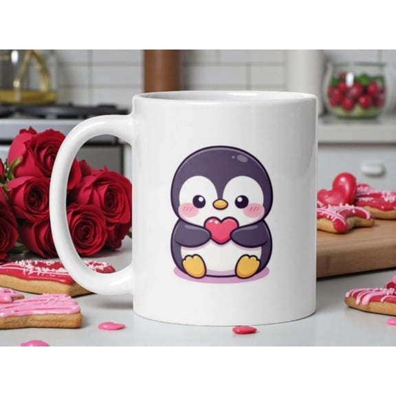 KawaI1I Penguin VaL1entine Mug Coffee Cup Gift