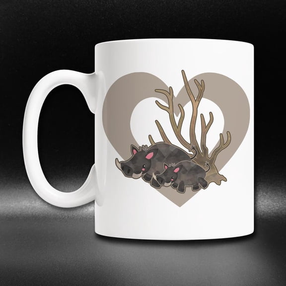 KawaI1I Warthog Hearoffee Mug Warthog Lover Gift