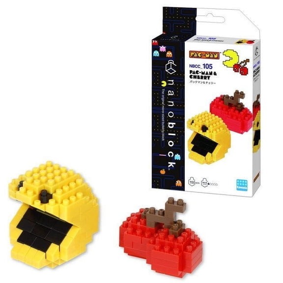 Kawada Nanoblock Pac-Man  with Cherry Micro-Sized Building Block Set