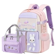 Kawai Backpack Bunny Backpack With Lunch Bag Pendent - S
