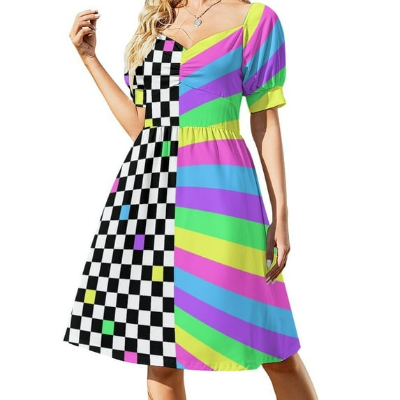 Kawaii 80's Pattern 1 Short Sleeved Dress summer woman dress 2025 prom clothes Dress