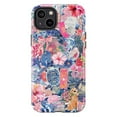 thumbnail image 1 of Kawaii Aesthetic Collage Phone Case, Pastel Pink Blue Floral and Dog Design Protective Cover for iPhone 16 15 14 13 12 11 Pro Max Plus Mini, 1 of 6