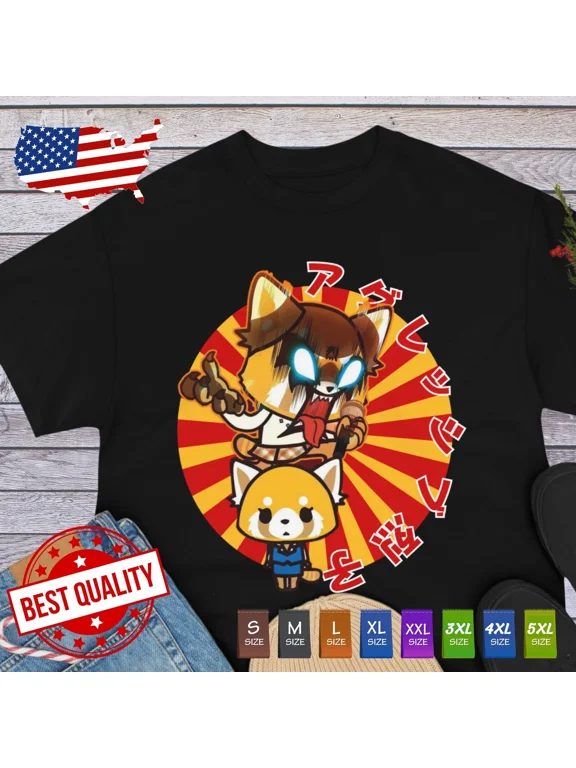 Kawaii Aggretsuko Aggressive Retsuko Anime Clothing Manga Shirt Japanese Tee