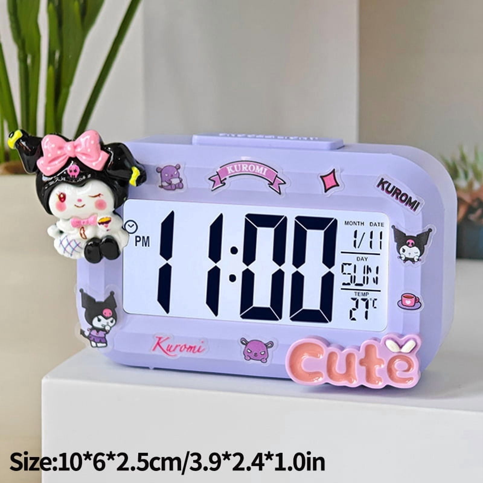 Kawaii Alarm Clock Cute Desk Clock School Digtal Alarm Clock Birthday Gifts LED Desktop Clock Accessiories
