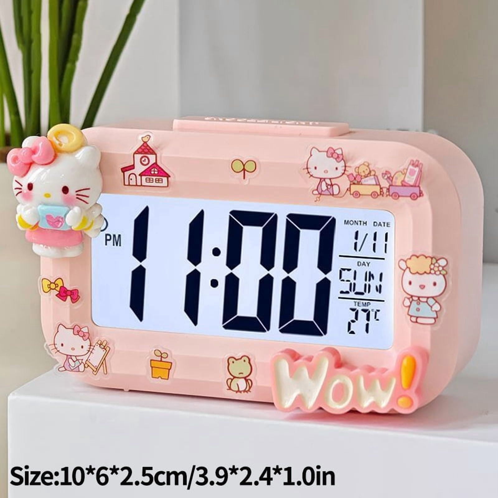 Kawaii Alarm Clock Cute Desk Clock School Digtal Alarm Clock Birthday Gifts LED Desktop Clock Accessiories