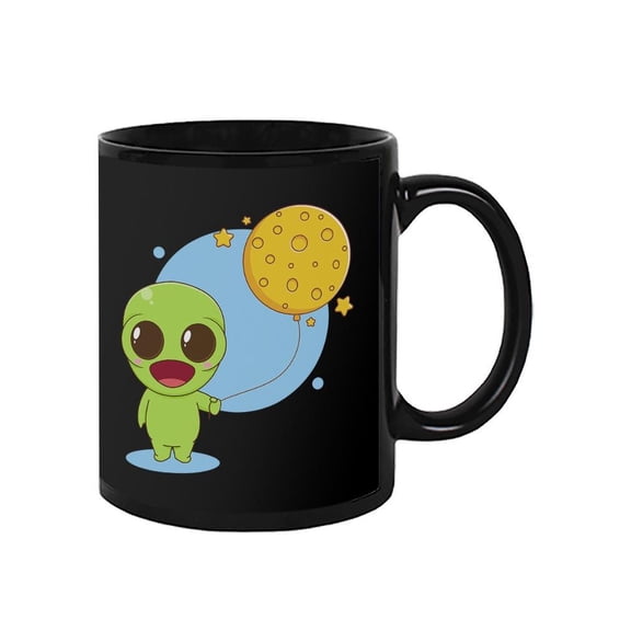 Kawaii Alien W Moon Balloon Mug Mug - Image by Shutterstock,