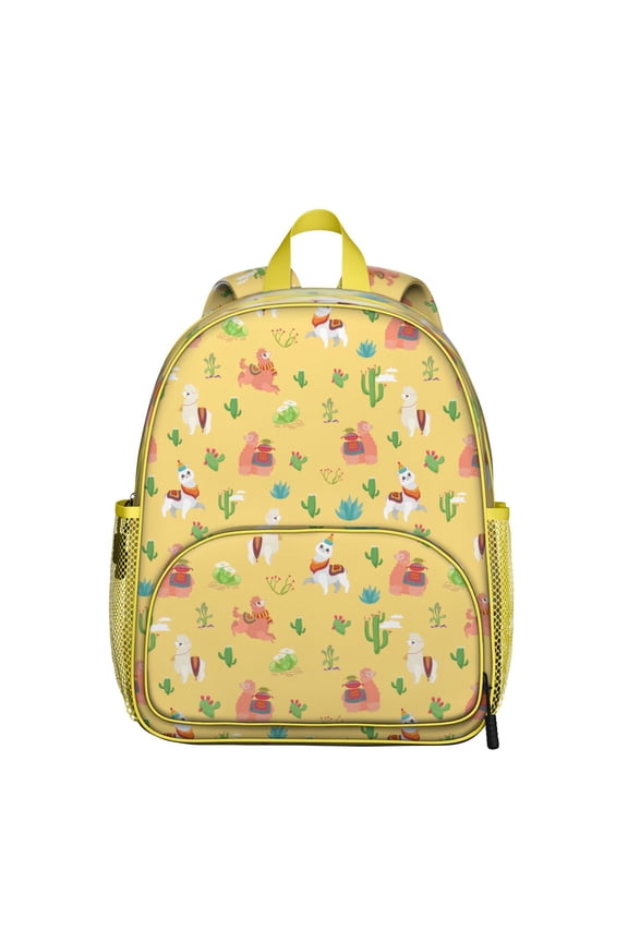 Kawaii Alpaca Student Backpack – Cute Llama Cartoon Pattern with Adorable Design, Lightweight and Durable for School