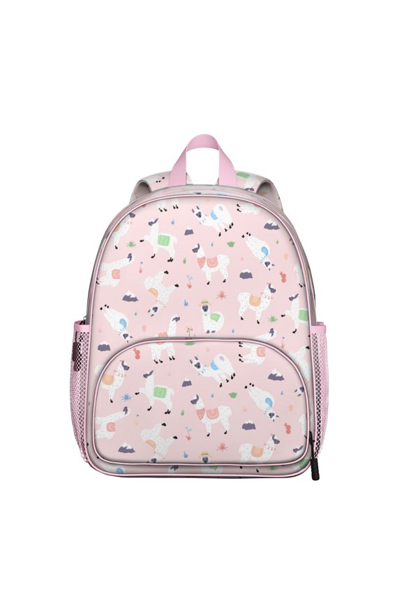 Kawaii Alpaca Student Backpack – Cute Llama Cartoon Pattern with Adorable Design, Lightweight and Durable for School