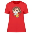 thumbnail image 1 of Kawaii Angry Lady Cartoon T-Shirt Women -Image by Shutterstock, Female Small, 1 of 2