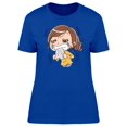 thumbnail image 1 of Kawaii Angry Lady Cartoon T-Shirt Women -Image by Shutterstock, Female XX-Large, 1 of 2
