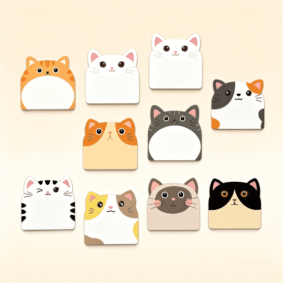 Kawaii Animal Shaped Sticky Notes for Memo Reminders and Fun Office Decorations