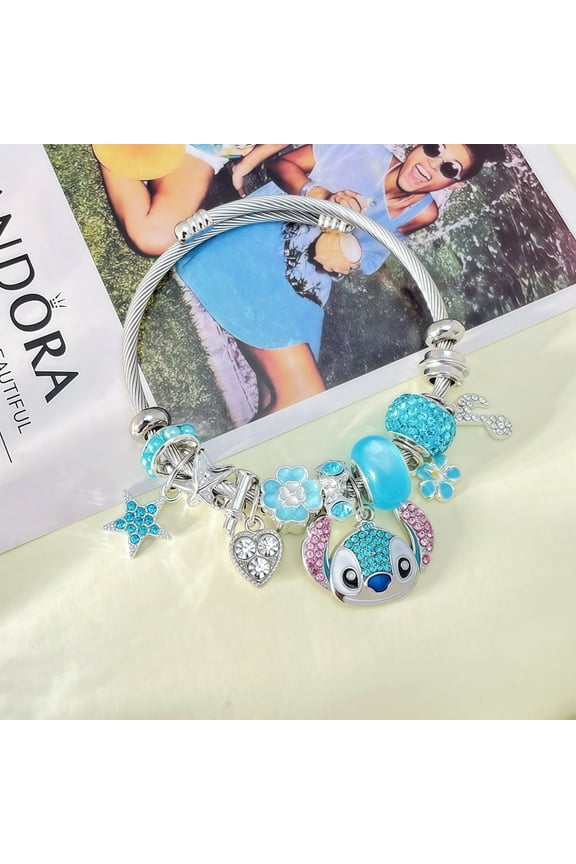 Kawaii Anime Bracelet Gift for Girls Boys, Adjustable Stainless Steel Bracelet, Fashion Anime Cartoon Accessories for Ladies Women Girls Sisters Kids Bff Friendship Wife Birthday Gift