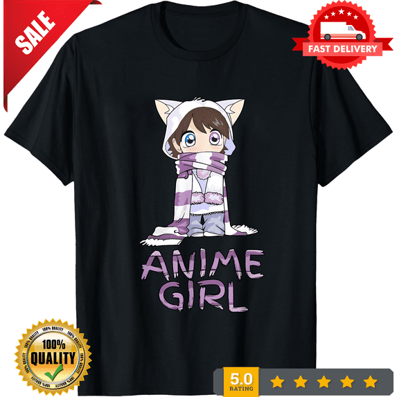 Kawaii Anime Girl Kawaii Clothes Cute Girl With Kitty Ears T-Shirt, LIMITED EDITION-TH67221