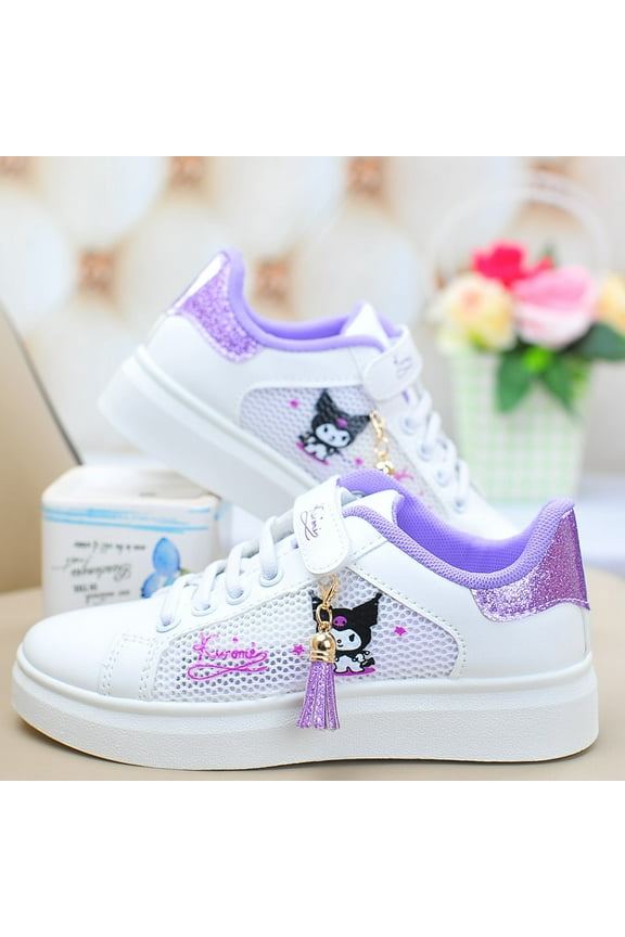 Kawaii Anime Kuromi Cinnamoroll Sneakers for Girls - Kids Lightweight Breathable Casual Mesh Board Shoes Gift