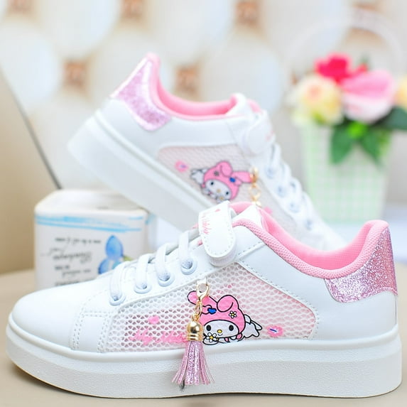 Kawaii Anime Kuromi Cinnamoroll Sneakers for Girls - Kids Lightweight Breathable Casual Mesh Board Shoes Gift